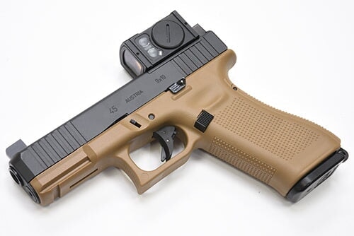 Custom Guarder G45 Gen 5 MOS Steel Slide GBB Pistol Gel Blaster - Black/Tan - Image 2