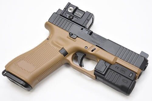 Custom Guarder G45 Gen 5 MOS Steel Slide GBB Pistol Gel Blaster - Black/Tan