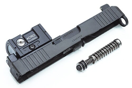 Custom Guarder G45 Gen 5 MOS Steel Slide GBB Pistol Gel Blaster - Black/Tan - Image 4