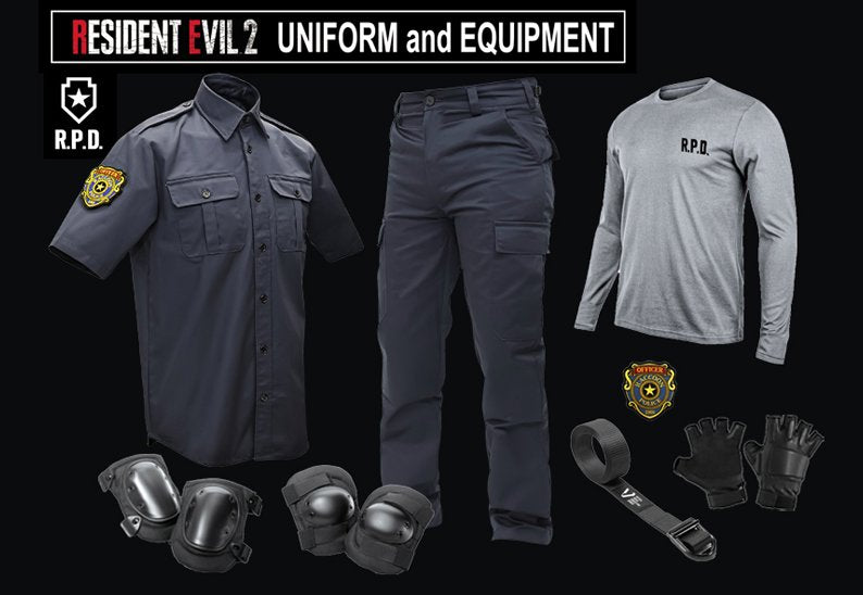 Biohazard Resident Evil 2 RPD Leon Kennedy Uniform Set (Size L) - Cosplay