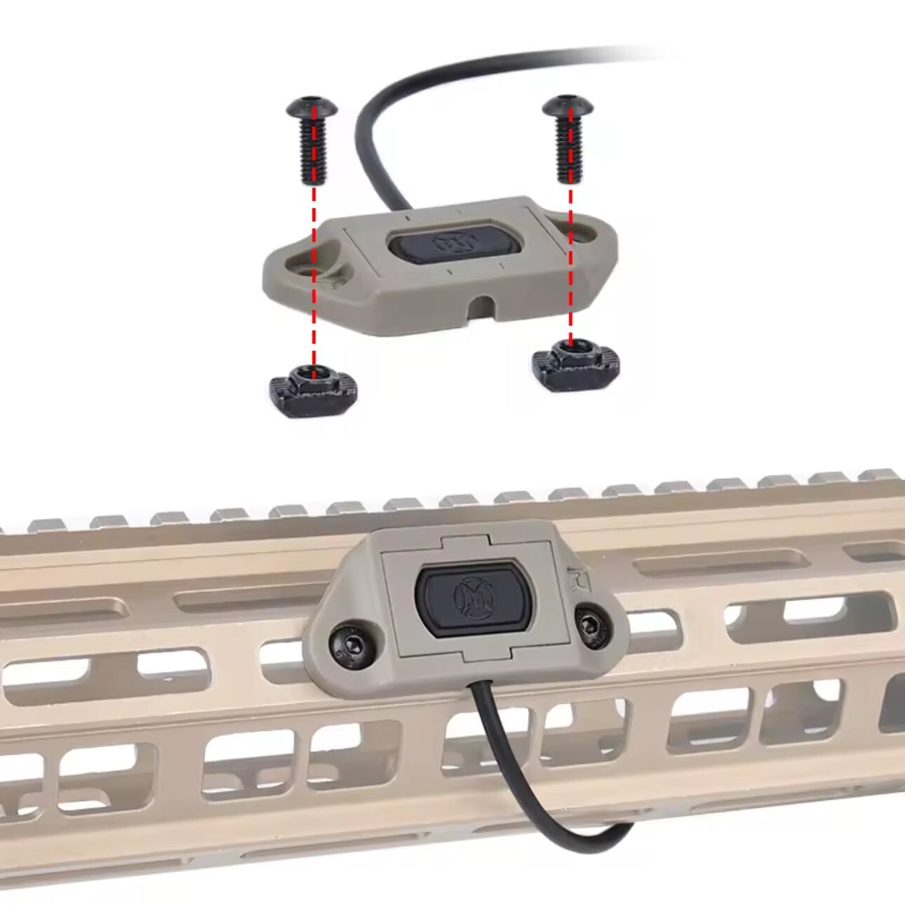 NGAL Tactical Flashlight Set w/20mm Rail/MLOK Remote Switch - Image 8