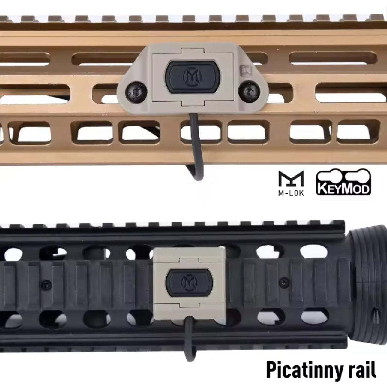 NGAL Tactical Flashlight Set w/20mm Rail/MLOK Remote Switch - Image 7