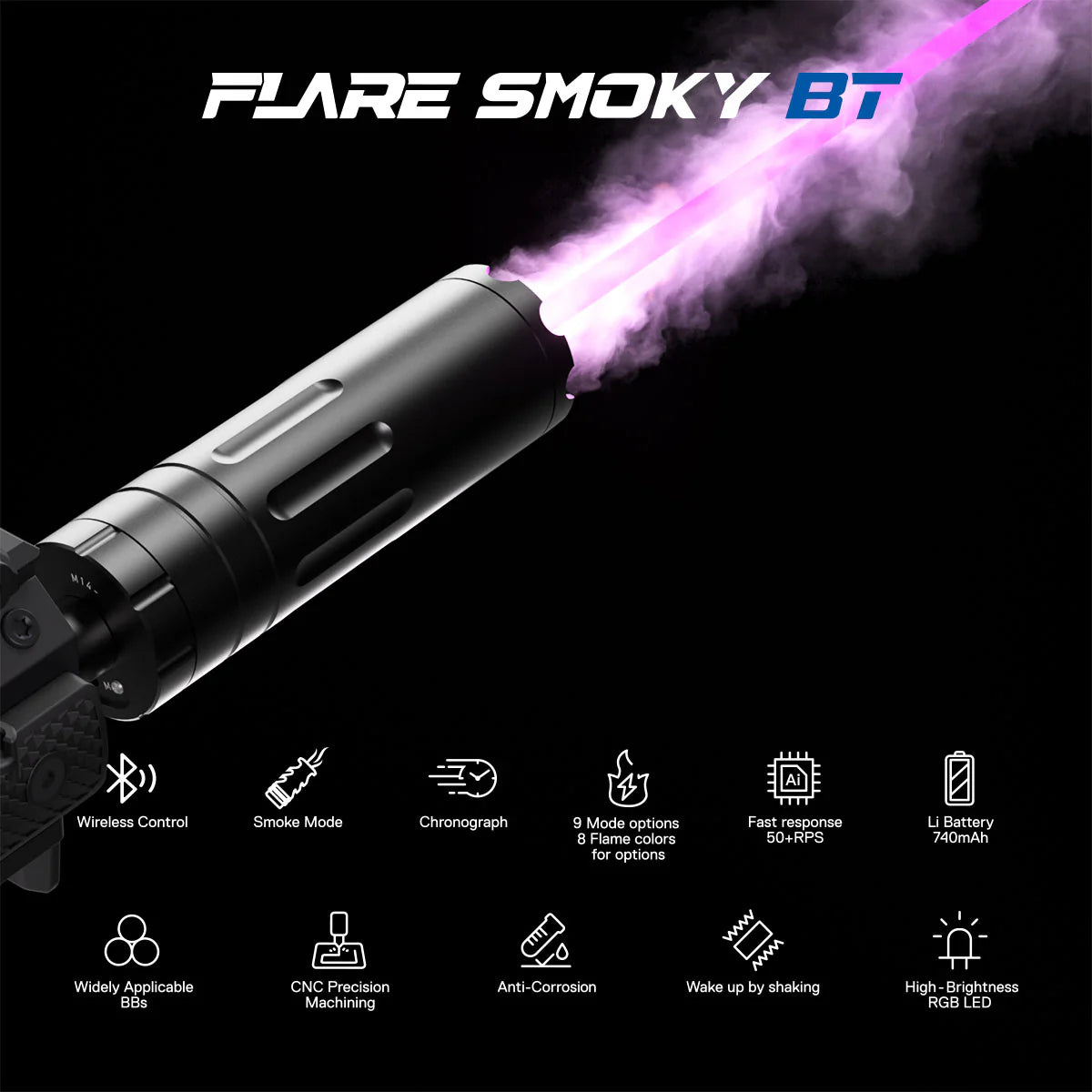 Eshooter Flare Smoky BT Gel Blaster Tracer Unit - Image 2