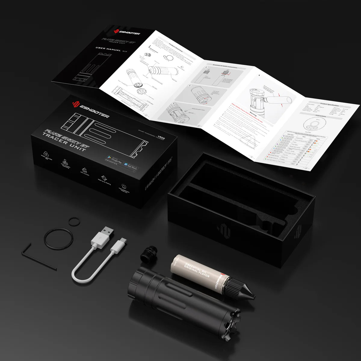 Eshooter Flare Smoky BT Gel Blaster Tracer Unit - Image 7