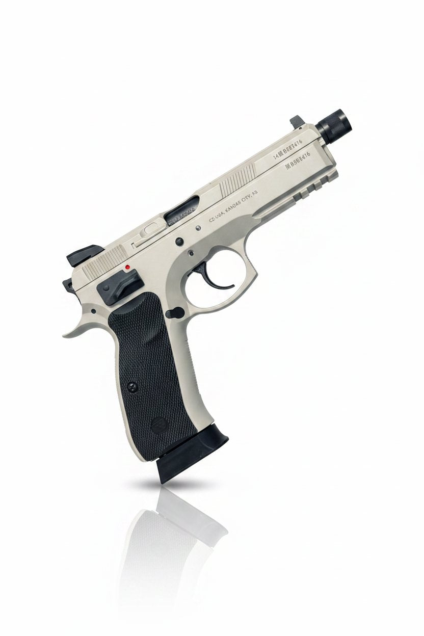 KJ CZ75 SP-01 Shadow Gas Blowback IPSC Dry Fire Blaster - Urban Grey - Image 2