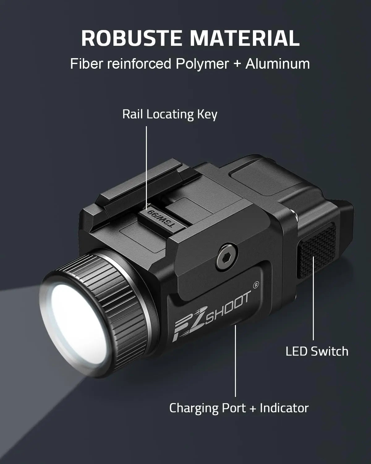 FZ Shoot Weapon Flashlight - Black - Image 3