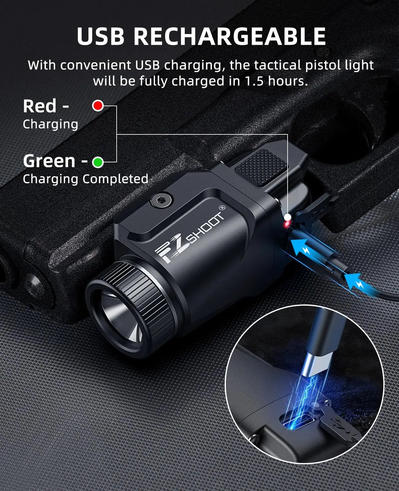 FZ Shoot Weapon Flashlight - Black - Image 4