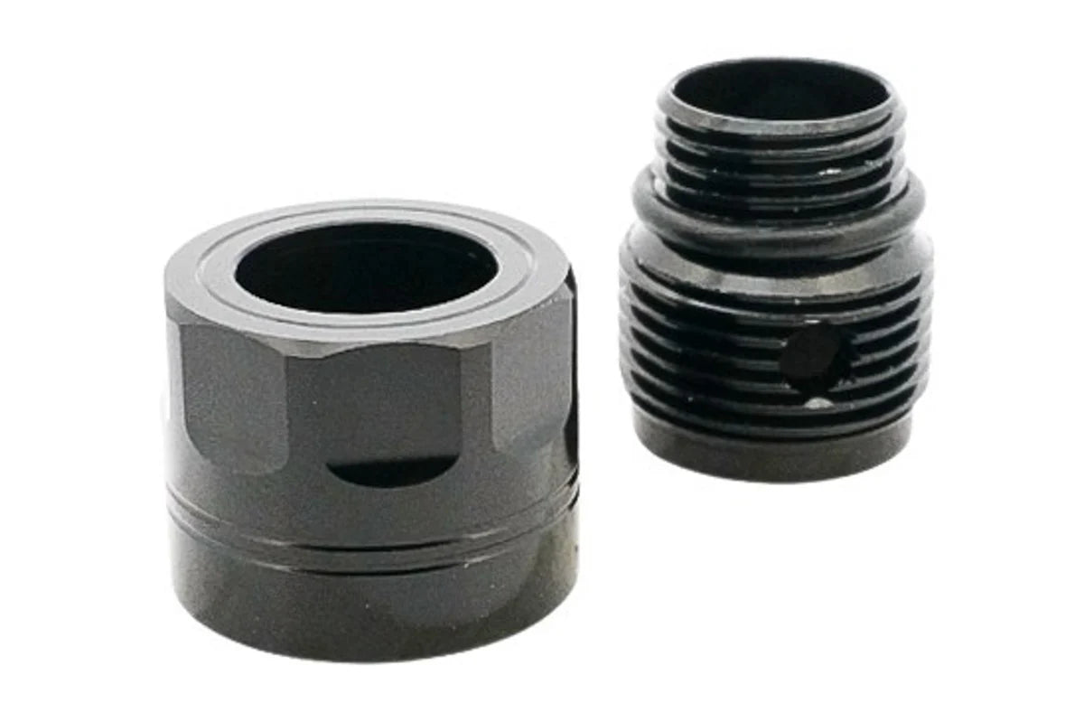 Dr. Black Aluminium Type A Barrel Thread Protector With Adaptor (11mm CW to 14mm CCW) - Image 2
