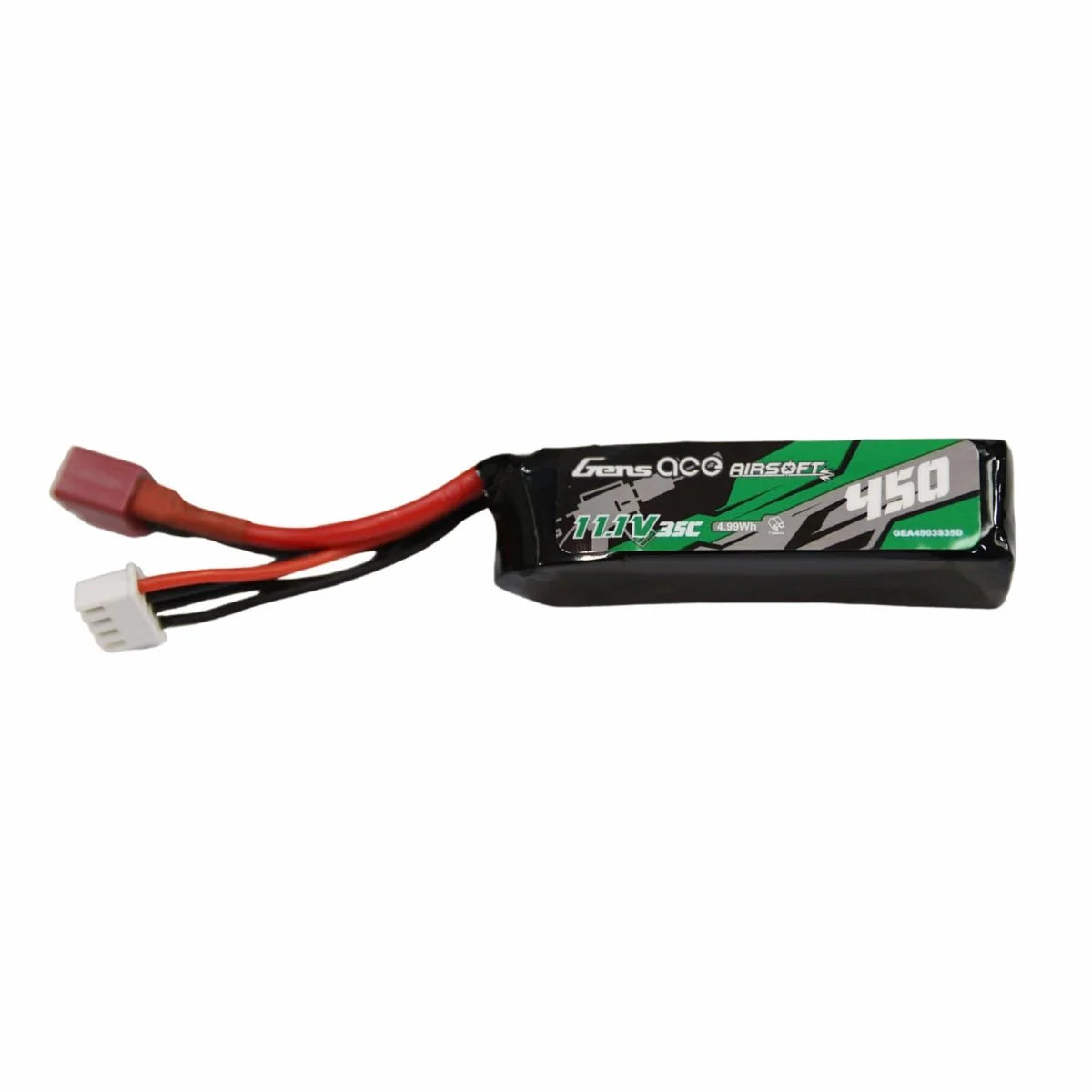 Gens Ace 35C 450mAh 11.1V Gel Blaster Battery with T Deans