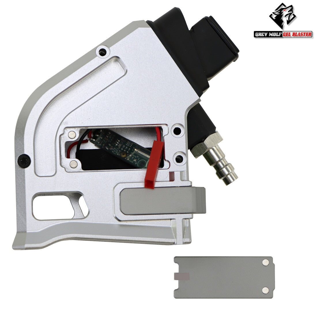 GW Notus Finished Silver HPA Adaptor for GBB Gel Blaster Pistols - Image 2