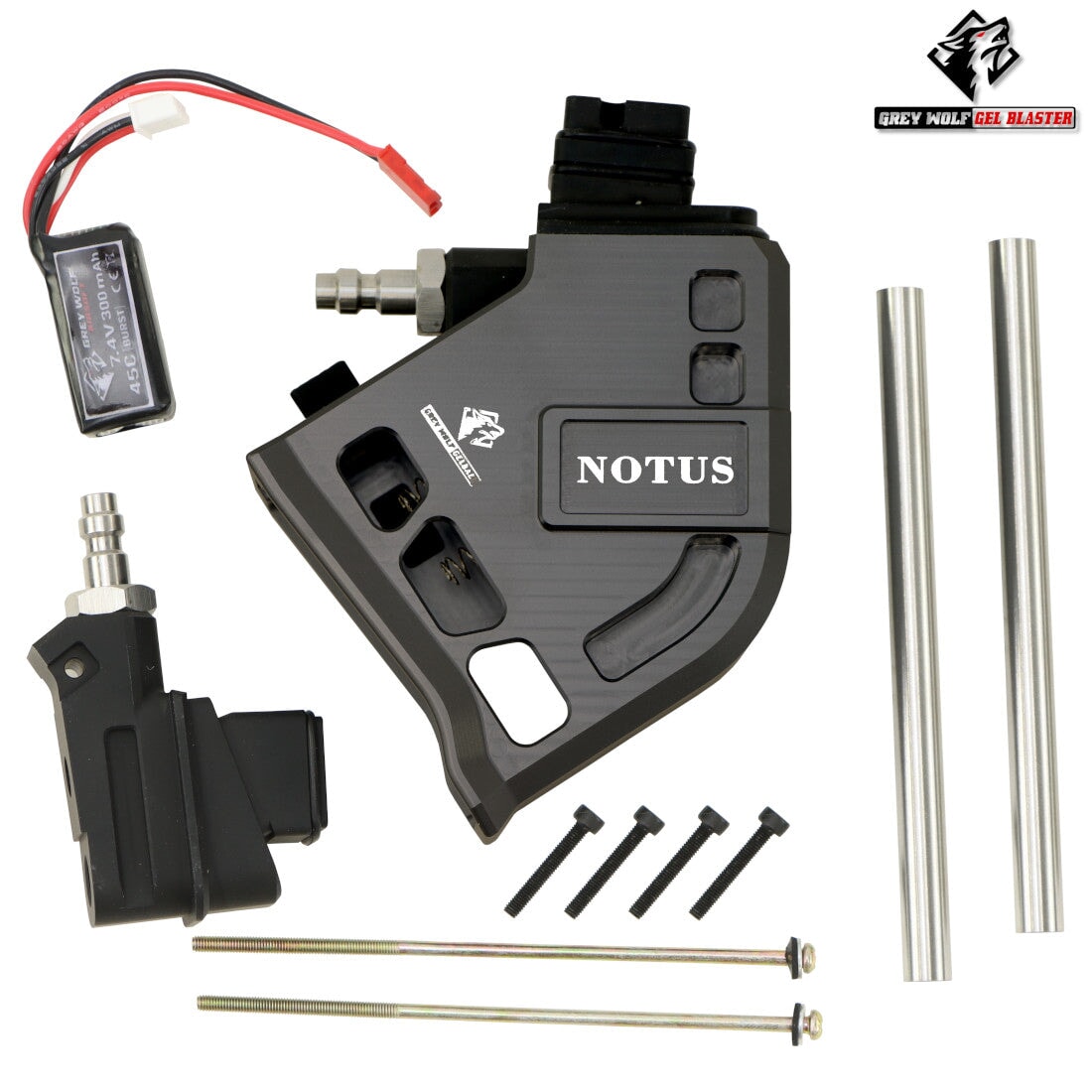 GW Notus Grey HPA Adaptor for GBB Gel Blaster Pistols - Image 3
