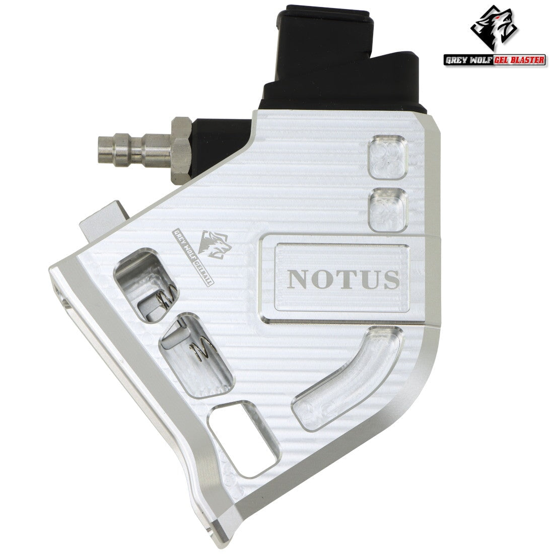 GW Notus Raw Silver HPA Adaptor for GBB Gel Blaster Pistols