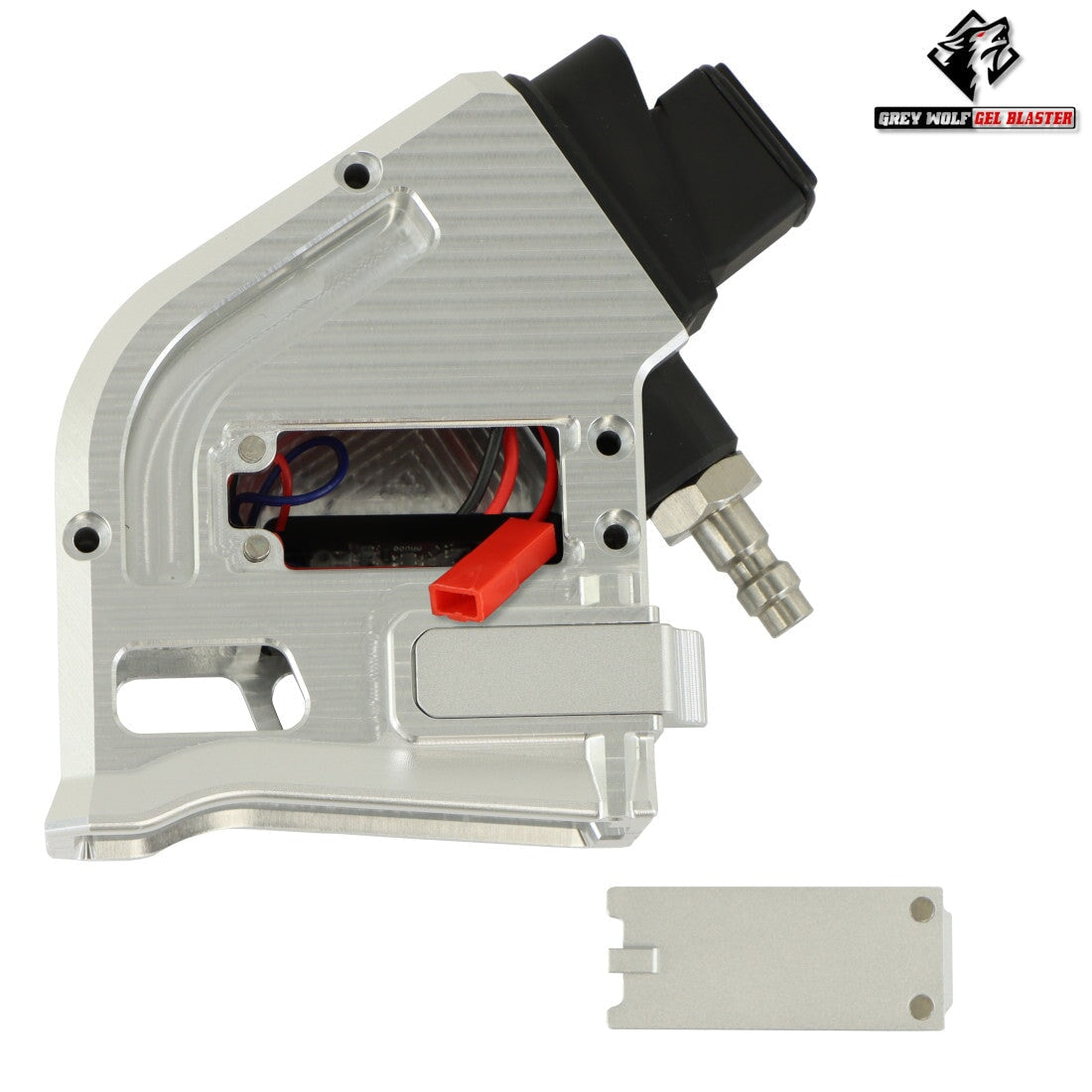 GW Notus Raw Silver HPA Adaptor for GBB Gel Blaster Pistols - Image 2