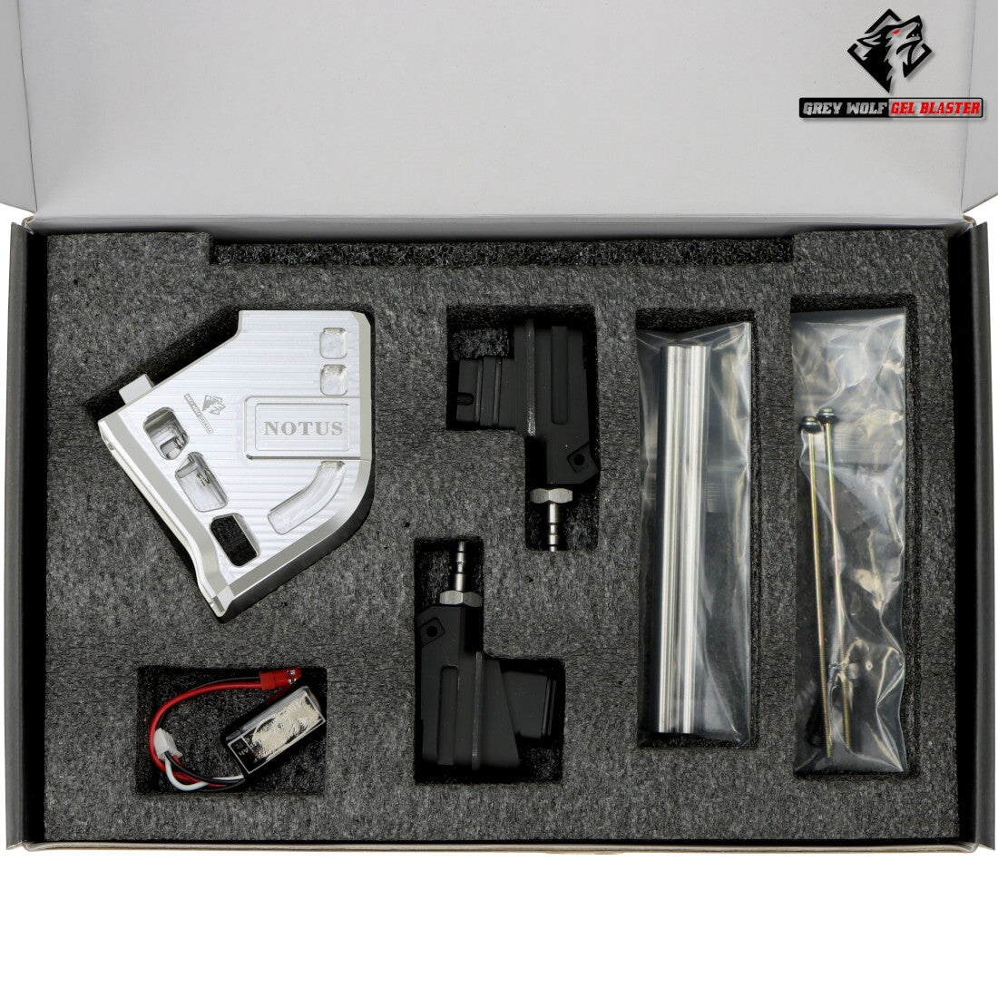 GW Notus Raw Silver HPA Adaptor for GBB Gel Blaster Pistols - Image 4