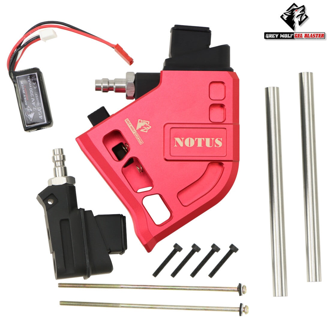 GW Notus Red HPA Adaptor for GBB Gel Blaster Pistols - Image 3