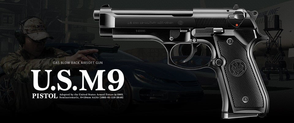 Tokyo Marui U.S. M9 Beretta GBB Pistol Gel Blaster - Black